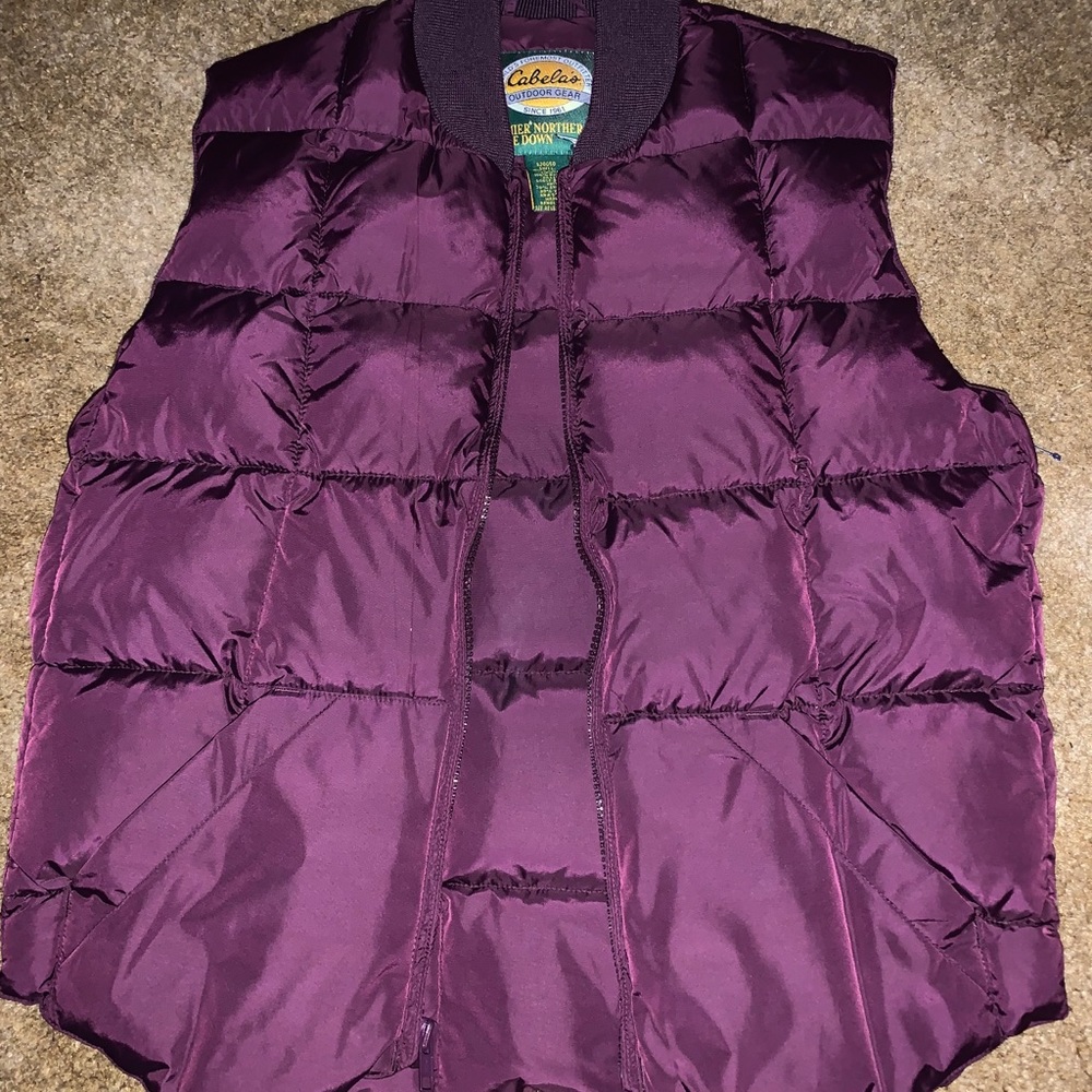 Cabelas Premier Northern Goose Down Vest Size S